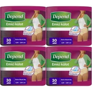 Depend Emici Külot Yetişkin Bezi XL - Extra Büyük Kadın 120 Adet (4PK*30)
