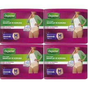 Depend Emici Külot Yetişkin Bezi Medium - Orta Kadın 40 Adet (4PK*10)