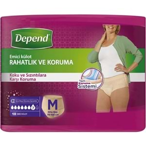 Depend Emici Külot Yetişkin Bezi Medium - Orta Kadın 60 Adet (6PK*10)