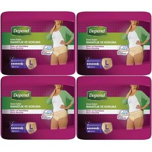Depend Emici Külot Yetişkin Bezi Large - Büyük Kadın 40 Adet (4PK*10)
