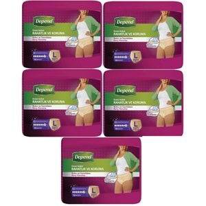 Depend Emici Külot Yetişkin Bezi Large - Büyük Kadın 50 Adet (5PK*10)