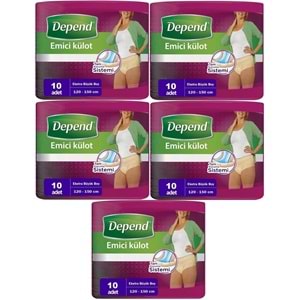 Depend Emici Külot Yetişkin Bezi XL - Extra Büyük Kadın 50 Adet (5PK*10)