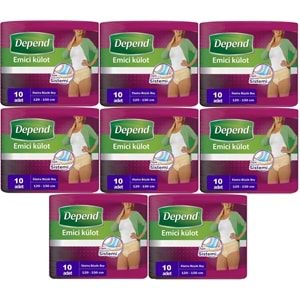 Depend Emici Külot Yetişkin Bezi XL - Extra Büyük Kadın 80 Adet (8PK*10)