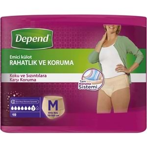 Depend Emici Külot Lohusa Pedi M - Medium - Kadın (10 Lu) + Mesane Pedi Kadın Ekstra (10 Lu) 4 Lü Set