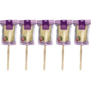 Derma Naturel Palmiye Örme Sopalı Banyo Sırt Lifi (8*24CM) MS-09 (5 Li Set)