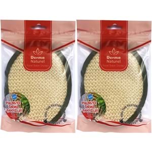Derma Naturel Örme Banyo Yüz Lifi (15*24CM) MS-02 (2 Li Set)