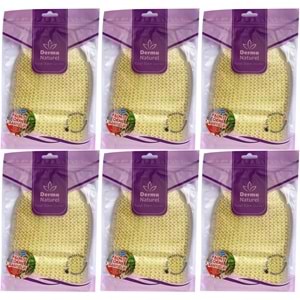 Derma Naturel Palmiye Lifi Örme Banyo Eldiveni (15*24CM) MS-04 (6 Lı Set)