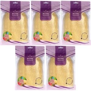 Derma Naturel Loofah Kabak Havlu Banyo Eldiveni (15*24CM) MS-11 (5 Li Set)