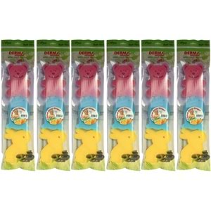 Derma Naturel 3 Lü Renkli Bebek Banyo Süngeri (6 Lı Set)