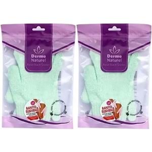 Derma Naturel Parmaklı Banyo Eldiveni MS-23 (2 Li Set)