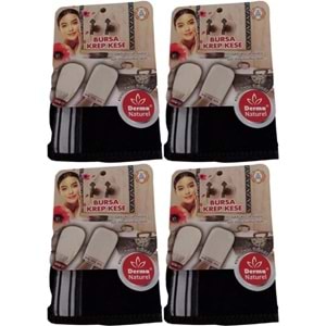 Derma Naturel Krep Kese - Siyah MS-28 (4 Lü Set)