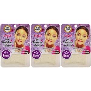 Derma Naturel Bambu Yüz Temizleme Eldiveni MS-32 (3 Lü Set)