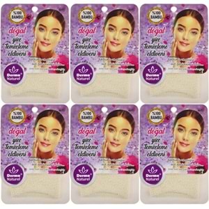 Derma Naturel Bambu Yüz Temizleme Eldiveni MS-32 (6 Lı Set)