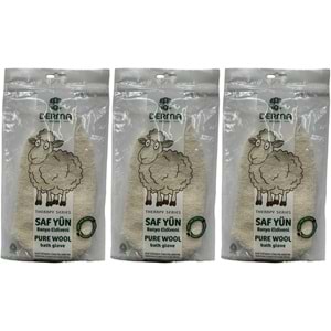 Derma Naturel Therapy Saf Yün Banyo Eldiveni T-485 (3 Lü Set)