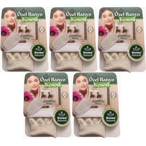 Derma Naturel Özel Banyo Kesesi MS-07 (5 Li Set)