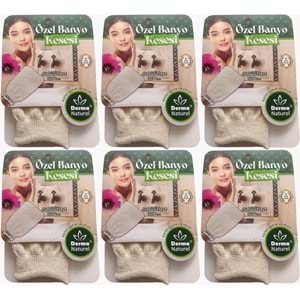 Derma Naturel Özel Banyo Kesesi MS-07 (6 Lı Set)