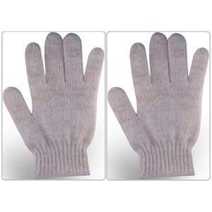 Derma Naturel Therapy Saf Yün Parmaklı Banyo Eldiveni T-478 (2 Li Set)