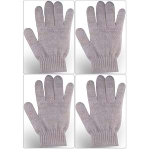Derma Naturel Therapy Saf Yün Parmaklı Banyo Eldiveni T-478 (4 Lü Set)
