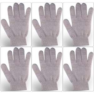 Derma Naturel Therapy Saf Yün Parmaklı Banyo Eldiveni T-478 (6 Lı Set)