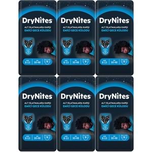 Drynites Emici Gece Külodu/Külot Bez Erkek 8-13 Yaş 30-48KG Large 54 Adet 6PK*9 AltIslatmalara Karşı