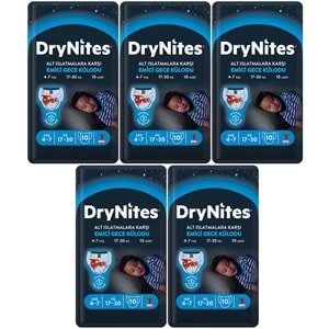 Drynites Emici Gece Külodu/Külot Bez Erkek 4-7 Yaş 17-30KG Small 50Adet 5PK*10 Alt Islatmalara Karşı
