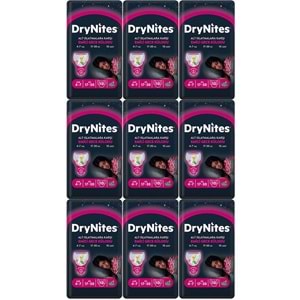 Drynites Emici Gece Külodu/Külot Bez Kız 4-7 Yaş 17-30 KG Large 90 Adet 9PK*10 Alt Islatmalara Karşı