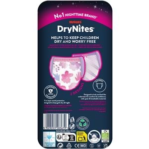 Drynites Emici Gece Külodu/Külot Bez Kız 13+ Yaş (48-60KG) X Large 18 Adet (2PK*9)