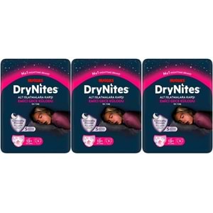 Drynites Emici Gece Külodu/Külot Bez Kız 13+ Yaş (48-60KG) X Large 27 Adet (3PK*9)