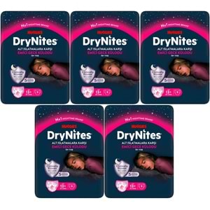 Drynites Emici Gece Külodu/Külot Bez Kız 13+ Yaş (48-60KG) X Large 45 Adet (5PK*9)