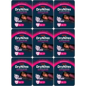 Drynites Emici Gece Külodu/Külot Bez Kız 13+ Yaş (48-60KG) X Large 81 Adet (9PK*9)
