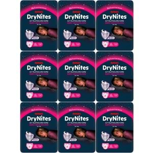Drynites Emici Gece Külodu/Külot Bez Kız 13+ Yaş (48-60KG) X Large 180 Adet Mega Pk (9PK*20)