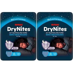 Drynites Emici Gece Külodu/Külot Bez Erkek 13+ Yaş (48-60KG) X Large 40 Adet Mega Pk (2PK*20)