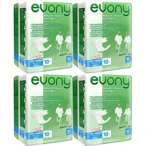 Evony Yetişkin Bezi Bel Bantlı Ekonomik Pk M - Orta - Medium 40 Adet