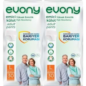 Evony Yetişkin Bezi Emici Külot L - Büyük - Large 60 Adet (2PK*30)