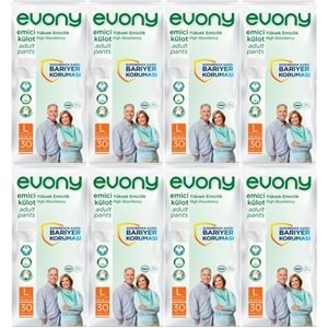 Evony Yetişkin Bezi Emici Külot L - Büyük - Large 240 Adet (8PK*30)