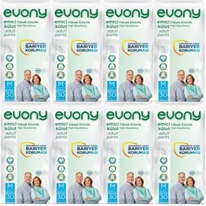 Evony Yetişkin Bezi Emici Külot M - Orta - Medium 240 Adet (8PK*30)