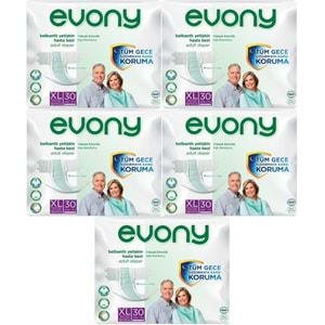 Evony Yetişkin Bezi Bel Bantlı Tekstil Yüzey Ekstra Büyük (XL) 150 Adet (5PK*30)