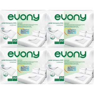 Evony Yetişkin Yatak Koruyucu Örtü 60*90CM 120 Adet (4PK*30) (Kaymaz Özellikli)