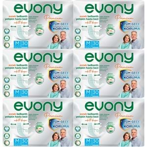 Evony Premium Yetişkin Bezi Bel Bantlı Tekstil Yüzey M - Orta - Medium 180 Adet