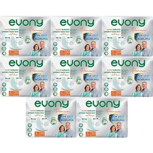 Evony Premium Yetişkin Bezi Bel Bantlı Tekstil Yüzey L - Büyük - Large 240 Adet