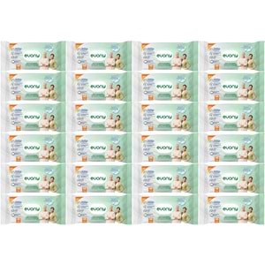 Evony Yetişkin Vücut Perine Temizleme Islak Mendil Havlu 48 Yaprak XL Banyo Ferahlığı (24 Lü Set)