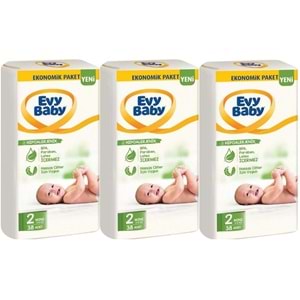 Evy Baby Bebek Bezi 2 Beden 3-6 KG Mini 114 Adet Ekonomik Fırsat Pk