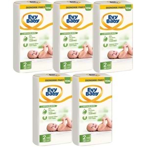 Evy Baby Bebek Bezi 2 Beden 3-6 KG Mini 190 Adet Mega Ekonomik Fırsat Pk
