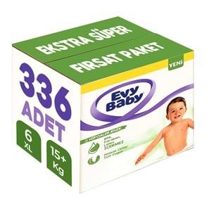 Evy Baby Bebek Bezi 6 Beden 15+ KG Ekstra large 336 Adet Ekstra Süper Fırsat Pk