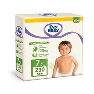 Evy Baby Bebek Bezi 7 Beden 19+ KG XXLarge 230 Adet Mega Süper Fırsat Pk