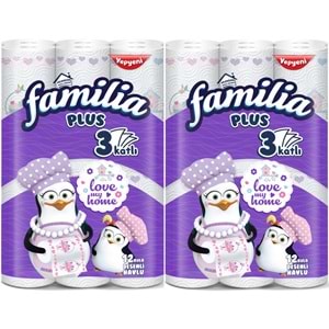 Familia Kağıt Havlu Plus Desenli 24 Lü Pk (3 Katlı) (2PK*12) Love My Home