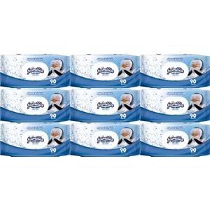 Familia Islak Havlu Mendil Mineralin İyiliği 90 Yaprak Plastik Kapaklı 9 Lu Set 810 Yaprak