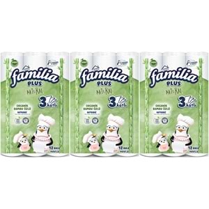 Familia Kağıt Havlu Natural (3 Katlı) Organik Bambu özlü 36 Lı Pk (3PK*12)