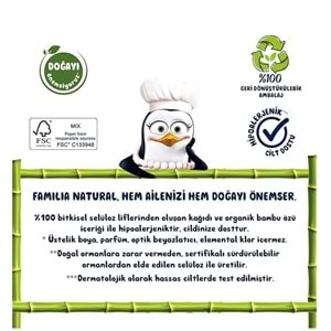 Familia Kağıt Havlu Natural (3 Katlı) Organik Bambu özlü 36 Lı Pk (3PK*12)