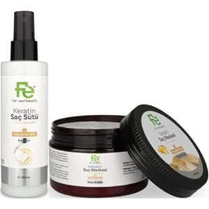 Fe Keratin Saç Sütü 200ML & Saç Maskesi 300ML (Karma 2 Li Set)